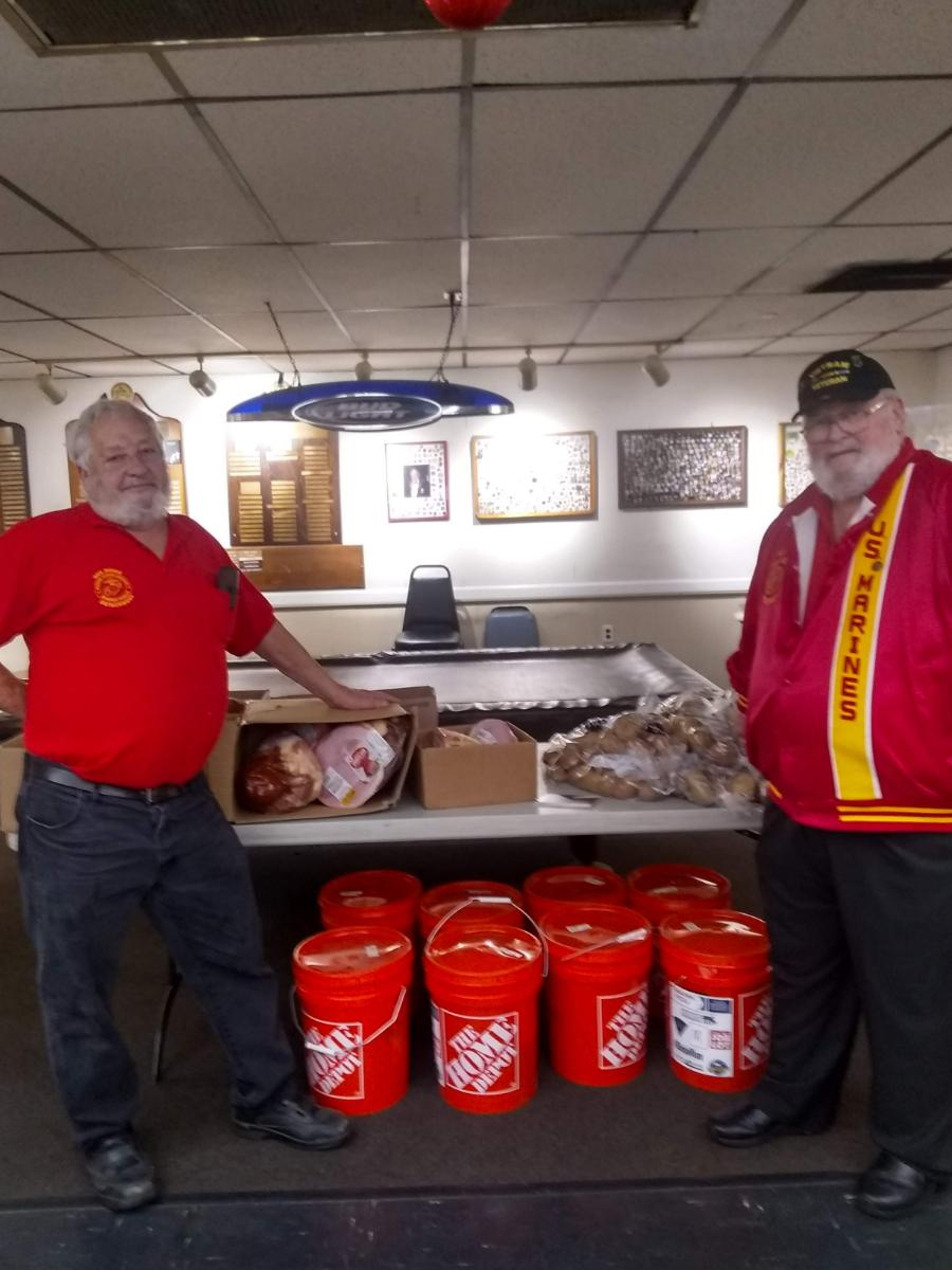 2021 Donating 20 Christmas Hams to Vets, & Winter Clothes with Butch Rose, Brian Brooks, Tim McCrory